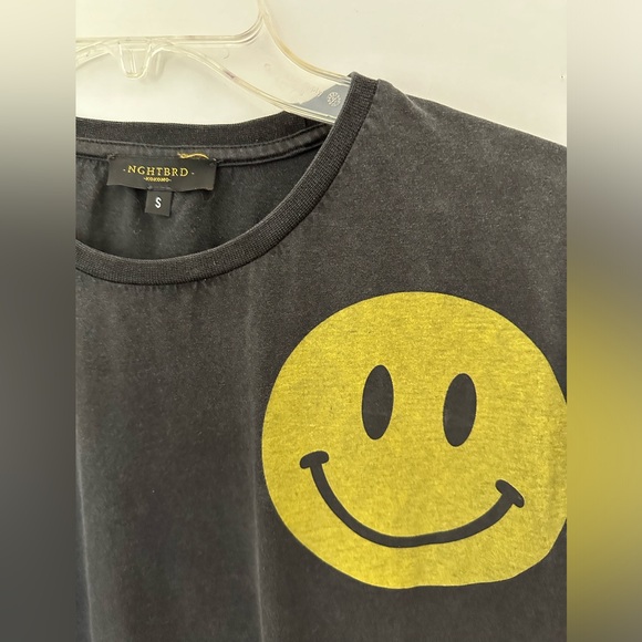 Nghtbrd smiley face cotton tee shirt. - Picture 4 of 5